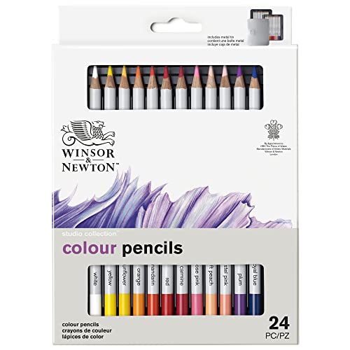 Winsor & Newton Studio Collection, Color Pencils, Set of 24 - style: 24 Color Pencils