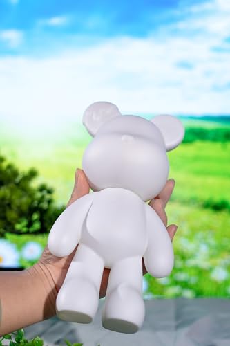 Fluid Bear Painting Figure, DIY Bear Figure for Home Decoration (10 Inch, Blank Mold) - size: 10 Inch