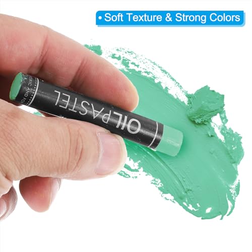 PATIKIL Dark Green Oil Pastels, 12Pcs Soft Oil Crayons Creamy Pastels Stick Art Supplies for Art Painting Drawing Blending Graffiti for Artists Beginners - color: Green