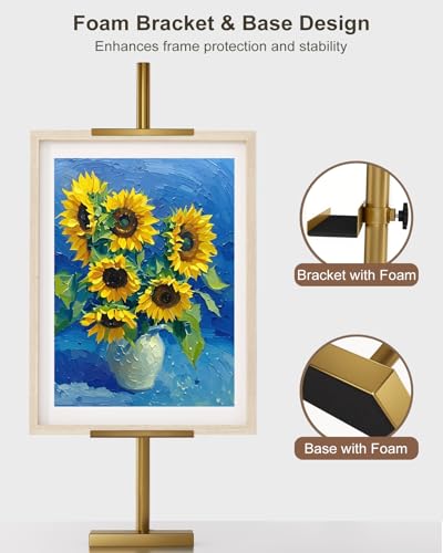 Adjustable Tabletop Easel Stand, 29" H Gold 2 Pack | Picture Easels for Display, Picture Frame Holder, For Art, Photo - color: Gold 2Pack