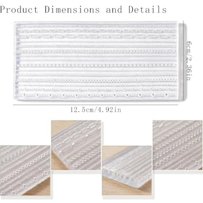 2 Pcs 3D Chain Nail Molds Silicone Nail Art Mold Women Art Manicure Tools | Various styles,non-stick, reusable & clean, easy-use with fine details, ideal for nail art, resin charms & jewelry.