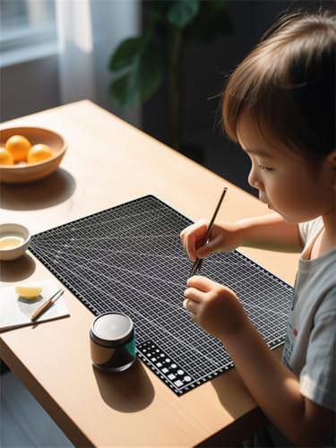 New A3 Double Side Craft Cutting Mat Cutting Board Sewing Pad Artist Carving Tools Handmade Crafts DIY Props (Black) - color: Black
