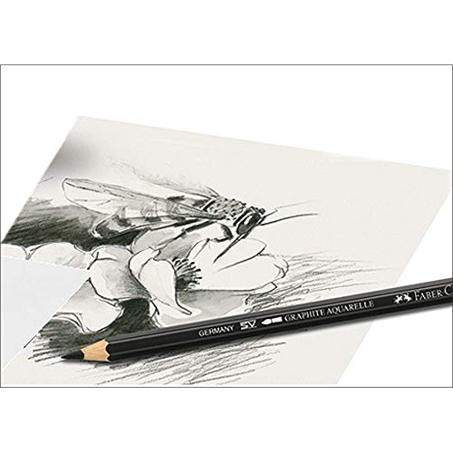 Faber-Castell Graphite Aquarelle Water-Soluble Single Pencil, 8B,Black - style: 8B
