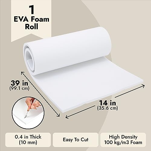 Bright Creations EVA Foam Sheets - 10mm, 14 x 39 in - High Density Crafting Foam for Cosplay DIY Supplies - size: 1mm