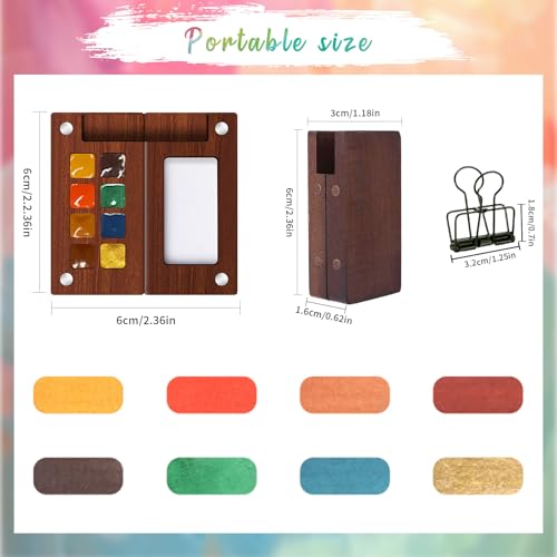 Mini Travel Watercolor Paint Set - Pocket 8-Color Paint Art Kit
