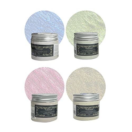 Acrylic Paint Set Metallic Crystal Symphony (2 Ounce) -Pearl Paints for Painting,Stone,Ceramic,Glass,Wood Canvas DIY Craft (Shiny Fairy Dust) - color: Shiny Fairy Dust