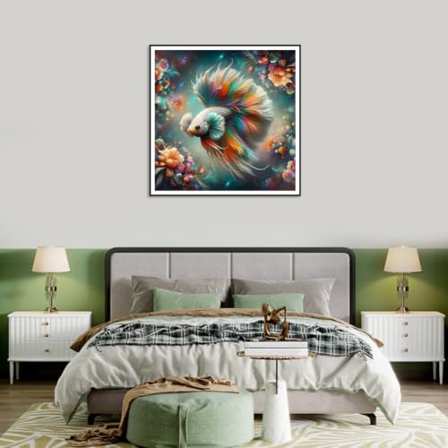 hill froeistung 5D Colorful Fish Diamond Art Painting Kits for Adults - color: HF-A051
