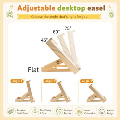 Tabletop Easels for Kids Painting with Paper Roll Dispenser