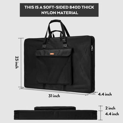 Nicpro Art Portfolio Bag 23 x 31 in, Nylon Artist Carrying Bag Waterproof - size: 23 x 31 inches