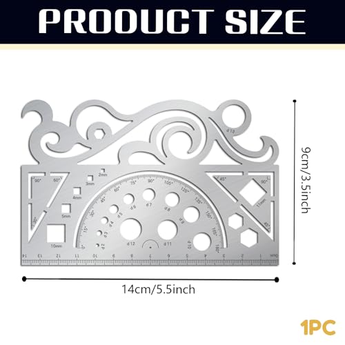 ORIGACH Stainless Steel French Curve Ruler Metal Drafting Stencils