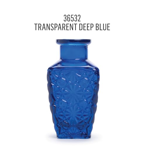 FolkArt Murano Transparent Acrylic Glass Paint, Deep Blue, Perfect for Indoor and Outdoor Arts and Crafts Projects, 2 fl oz, 36532 - color: Transparent Deep Blue, style: Transparent