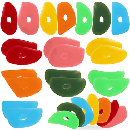 Sherr 21 Pcs Pottery Ribs for Pottery Tools,Bright Color,Classic Style - color: Bright Color, style: Classic Style