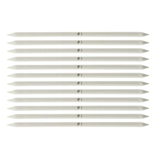 Creative Mark Blending Stumps - Solid Double-Ended Blending Stumps for Blending Charcoal, Pencils, Pastels, and More! - [Size # 1-12 Count] - size: Size # 1 - 12 Pack