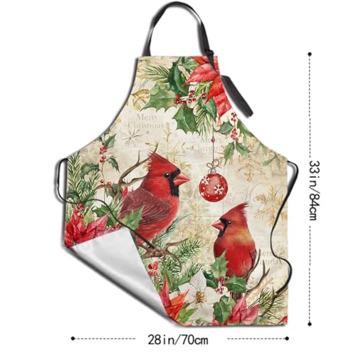 Imiss Waterproof Stain-Resistant Cooking Chef Aprons for Grill BBQ Baking 27 X 31 Inch - color: Red Bird