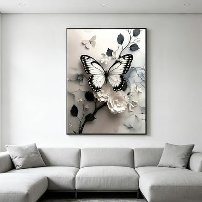 Butterfly Diamond Painting Kits for Adults,Flowers Diamond Art Kits - color: KM1071-1