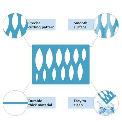 GORGECRAFT 5.1"x3.5" 2Pcs Jewelry Stencils Ellipse Earring Stencil Arylic Reusable Cutouts Cutting Drawing Template for Women Earrings Bracelets Making Cabochons DIY Ruler Art Decor Tool - style: Horse Eye