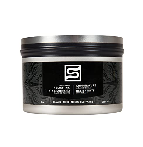 Speedball Oil Relief Ink, 8-Ounce, Black for Block Printing - color: Black