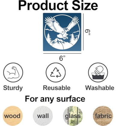 Eagle Stencil 6" Eagle Stencils for Painting Wood Burning Stencils | Reusable Animal Wildlife Stencil for Painting on Wall Fabrics DIY Crafts - style: Eagle