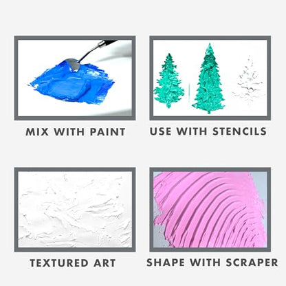 Handy Art Modeling Paste, 16 oz, Opaque White Finish, 3D Texture & Impasto - color: Modeling Paste, size: 16 Fl Oz