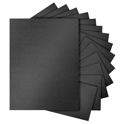 Silunkia 28 Sheets Shimmer Black Cardstock 8.5 x 11 Heavyweight Paper 92lb | Black Construction Paper Card Stock for Making Card, Greeting Cards, Office, Scrapbooking, Wedding Invitations - color: Black, size: 28 Sheets