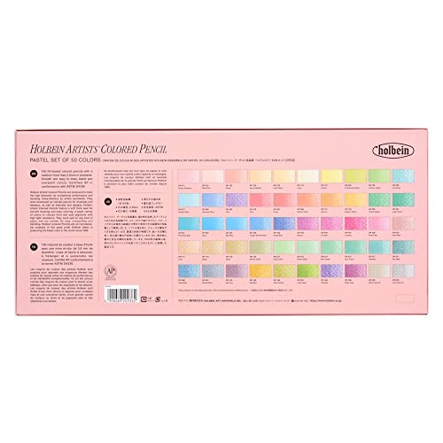 Holbein Artists' Colored Pencil Pastel Tone 50 Colors Set