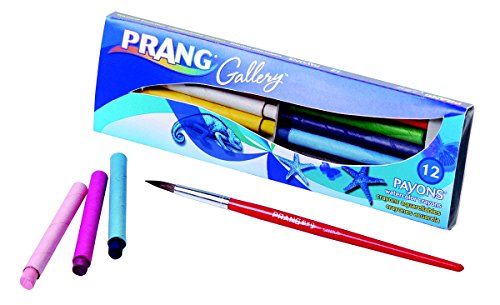 Prang Payons Watercolor Crayons, With Brush, Assorted Colors, 12 Ct - style: Box of 12