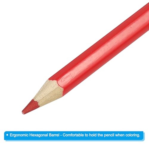 PATIKIL Watercolor Pencil, 12Pcs Water Soluble Pencils for Blending, Coloring, Sketch Drawing, Painting, Bright Red - color: Bright Red