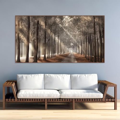 BOHADIY Forest Diamond Painting Kits for Adults 5D Large Landscape Diamond Art Kits for Adults Full Drill Woods Diamond Art Painting Kits Gem Art Kits for Wall Decor 27.5x15.7Inch Sunshine Tree