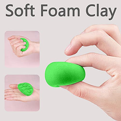Cutedeer Green Air Dry Clay, 1.1lb Foam Modeling Clay, Soft Squishy Molding for Kids Adults, Arts & Crafts Project Slime Supplies(1.1lb - 1 Pack, Green) - color: Green, size: 1.1lb - 1 PACK