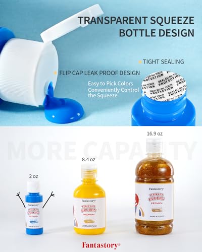 Fantastory 60ml 24 Colors Tempera Paint for Kids