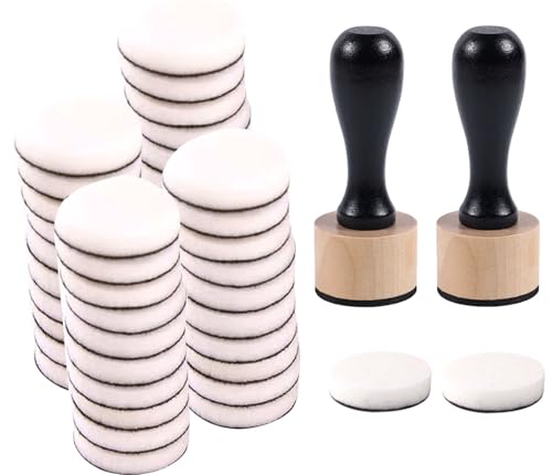 46 Packs Mini Ink Blending Tool Set, 2 Mini Applicator Tools and 44 Replacement Foam Pads for Scrapbooking Painting Drawing Art SuppliesInk Tools and More (Black 46pack) - color: Black 44pack