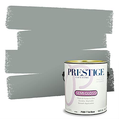 PRESTIGE Paints Interior Paint and Primer In One, 1-Gallon, Semi-Gloss, Comparable Match of Benjamin Moore* Puritan Gray* - color: HC-164BM-PCM, size: 1 Count (Pack of 1)