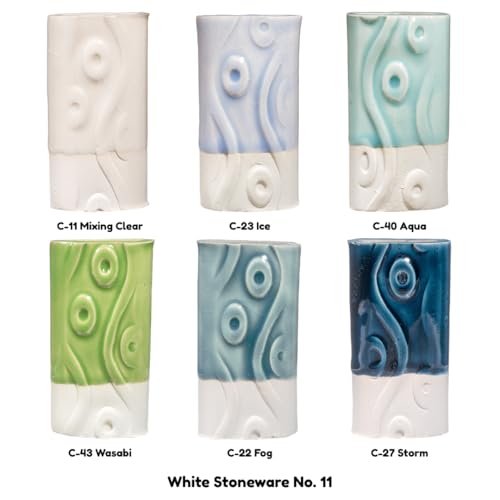 AMACO Celadon High Fire Gloss Glazes 6-Pint Class Pack 1, 6 Assorted Colors | Transparent, Mixable Mid-High Fire Cone 5-6 (C) Liquid Ceramic Pottery Glaze for Bisque - color: 6-Color Class Pack #1