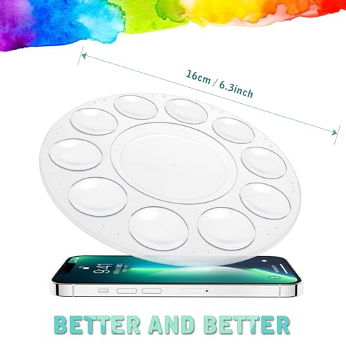 8Pcs Clear Paint Pallet,Paint Palette,Paint Trays for Kids to Painting | Plastic Palettes for Have a Birthday Painting Party - color: 8pcs-clear