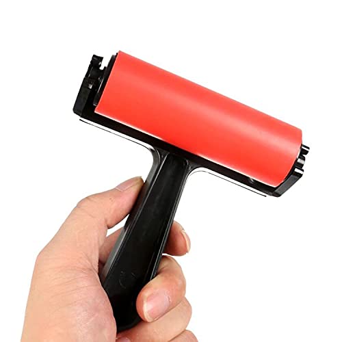 Rubber Roller, Diamond Painting Accessories, 4inch Rubber Brayer Roller for Printmaking Gluing Anti Skid Tape Construction