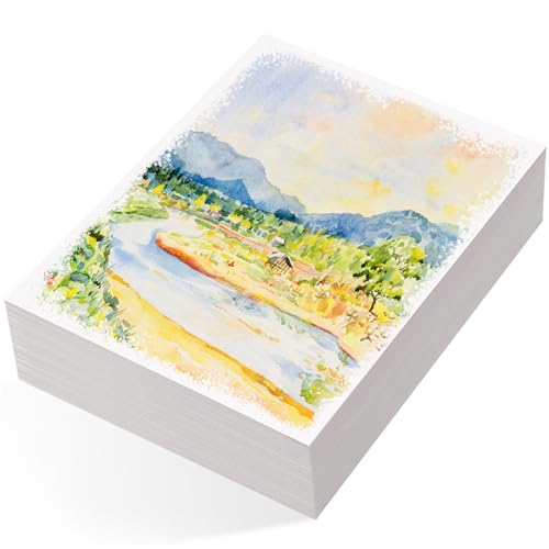 80 Sheets Watercolor Paper, Cold Press, 110 lb/230 GSM, 8.5 x 11 in - size: 8.5 x 11 Inch