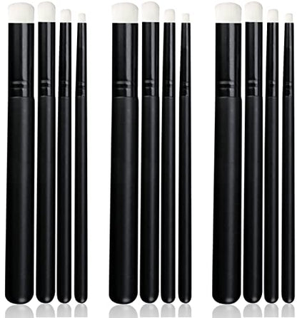 UNIMEIX Mini Blending Brushes for Card Making, Dry Miniature Painting Set Background Blender Paint Brushes Small Detailed Paint Watercolor Brushes (12 Pack) - color: Black
