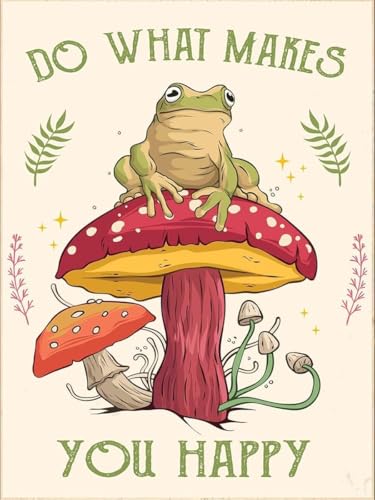 DYAIANGMU Frog Diamond Art Kits for Adults 11.8x15.7in | 5D Mushroom Diamond Art Painting Kit for Adult Beginners, DIY Full Round Drill Gem Art Diamond Dots Kits for Home Wall Decor - color: B17321