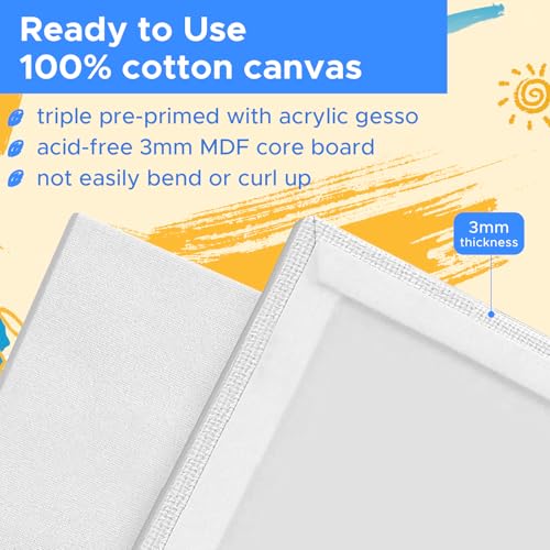 Canvases for Painting 11x14 inch, 32 Pack Blank Painting Canvas Boards Bulk - size: 11"x14" - 32pcs