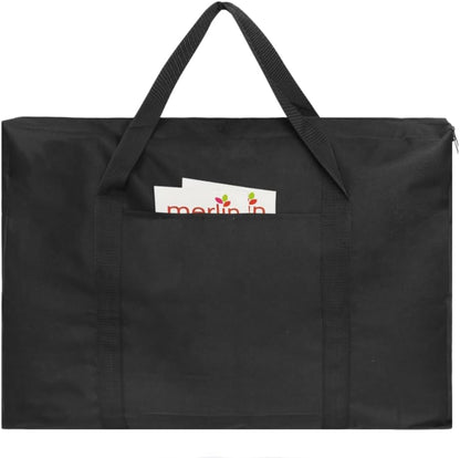 Cupohus Extra Large Waterproof Art Portfolio Tote Bag, 37'' x 49'' for 36'' x 48'' Black Light Weight Carrying Storage Case For Poster, Sketching, and Drawing - size: 36''x 48'' x 2"