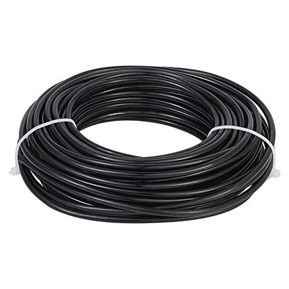 52 Feet 4mm Black Aluminum Wire Bendable Metal Craft Wire for Beading Sculpting Jewelry Making - color: Round-Black, size: 4mm