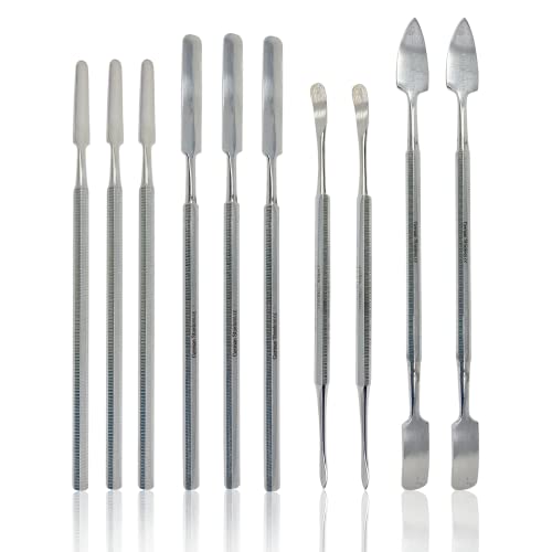 CYNAMED 10 Pc Stainless Steel Spatula Wax & Clay Sculpting Tool Set - style: 10PC