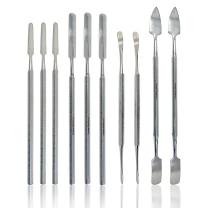 CYNAMED 10 Pc Stainless Steel Spatula Wax & Clay Sculpting Tool Set - style: 10PC
