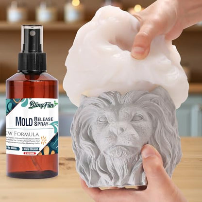 Silicone Mold Release Spray 5.07 fl oz – Non-Stick Resin & Epoxy Release Agent, Fast-Drying Candle Mold Release– Works on Rubber, Concrete, Soap Molds – Easy Cleanup