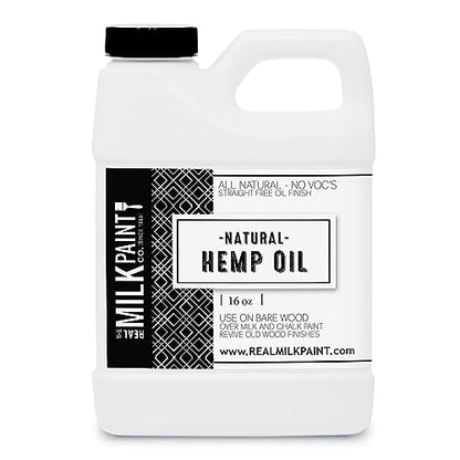 Real Milk Paint, Hemp Oil for Wood Finishing, Cutting Boards, Butcher Blocks, Countertops, Wood Utensils, Food Grade, 16 oz - size: 16 Ounce (Pack of 1)