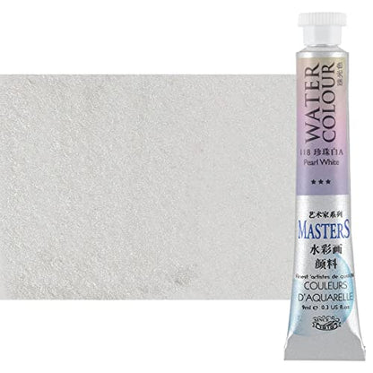 Marie's Masters Quality Watercolor Paint - Grayscale, 9 mL (Set of 6) - Concentrated Color, Pure Pigments, High Lightfastness Ratings - color: Grayscale
