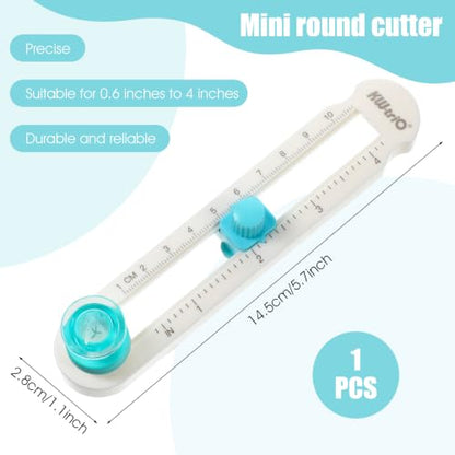 Yolev Circle Cutter Tool, Adjustable Circle Paper Cutter, Rotary Cutter Round Cutting Knife for Scrapbooking, Paper Crafts, Card Making,Art And DIY Crafts