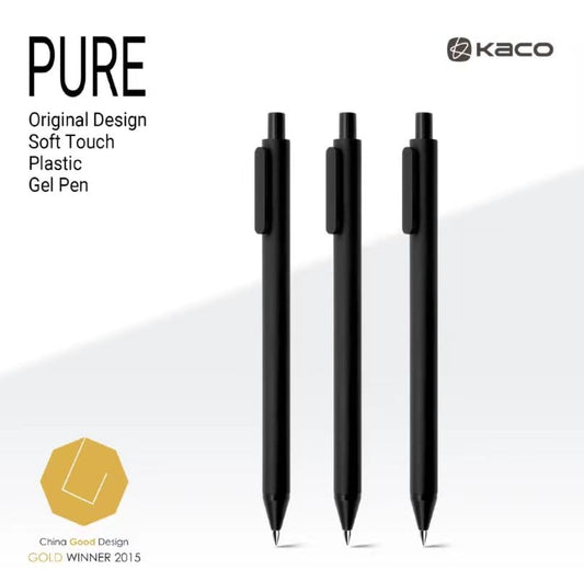 Kaco Gel Pens 0.5 mm Fine Point Black Ink 10PCS, Quick Dry Smooth Writing | Aesthetic School Office Supplies Retractable Pens Low Center of Gravity - color: 0.5mm 10 PCS Black