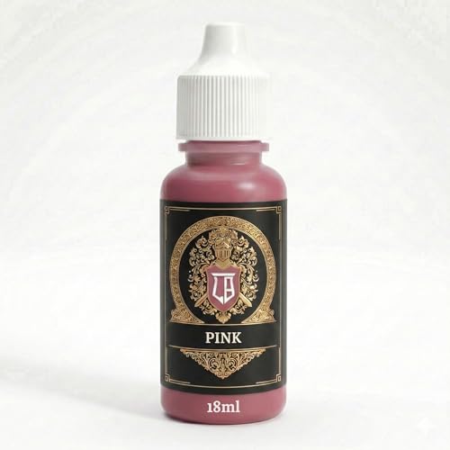 Ludus Bellum Miniature Paint Pink Color 18ml Precision Dropper Bottle | Professional Acrylic Paint for Miniatures & Models, Provides Quality Acrylic Tones and Shades for Warhammer 40K D&D Figures - color: Pink
