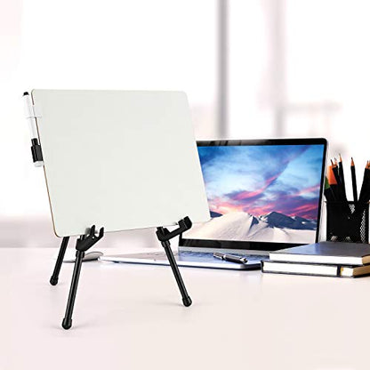 Magicfly 6 Pack Tabletop Easel, Black Steel Table Top Easels for Display, Adjustable & Portable Tripod Easel with 6 Storage Bags, for Signs, Posters, Holds 5 lbs | Adjustable & Portable Tripod Easel with 6 Storage Bags, for Signs, Posters, Holds 5 lbs